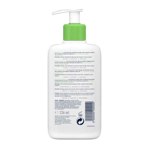 ⁦CeraVe | غسول جل لتطهير وتغذية وترطيب البشرة - للبشرة العادية والجافة 236 مل⁩ - الصورة ⁦2⁩