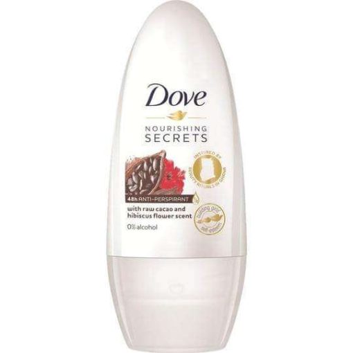 رول اون مزيل عرق Dove بخلاصة زبدة الكاكاو وزهرة الكاركديه