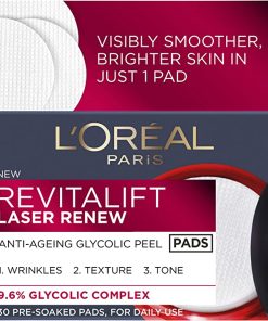 قطن مقشر لوريال باريس Revitalift Laser x30 تقشير بحمض  الجليكوليك